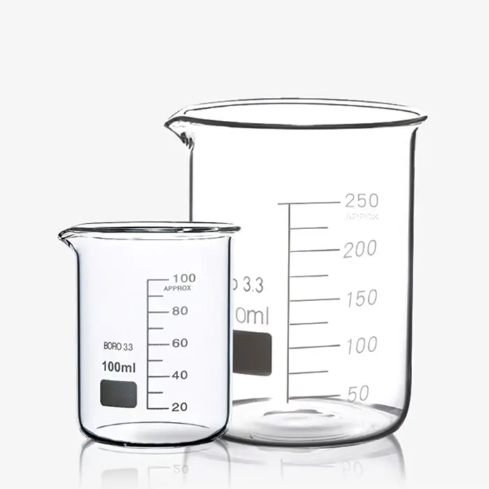 Wholesale Heat Resistant Borosilicate Glass Measuring Beakers for Laboratory Test