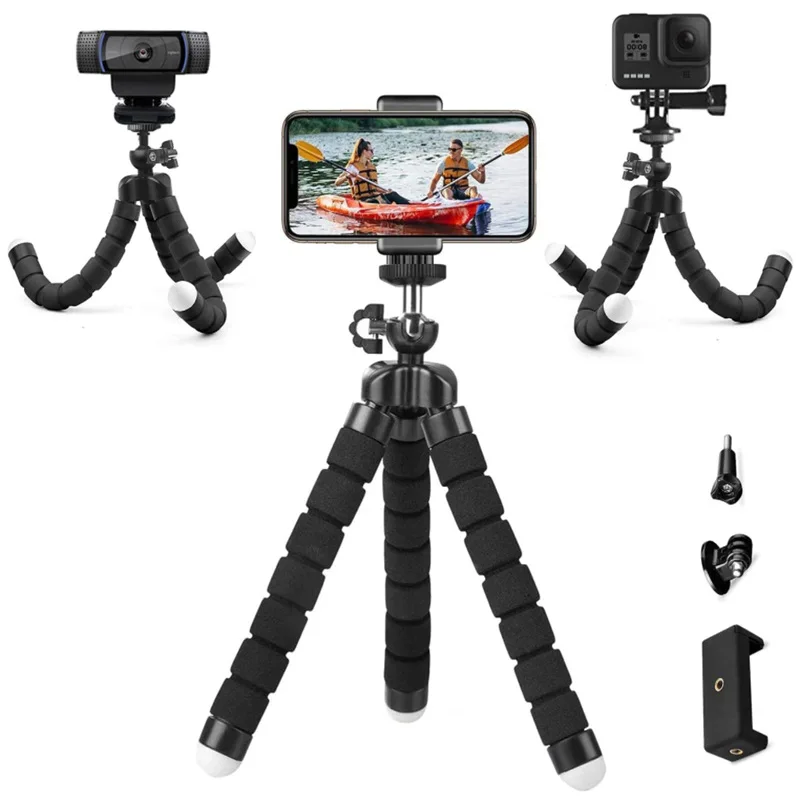 Hot sales Mini Flexible Phone Holder Smartphone Octopus Vlog Video Selfie Stick Phone Stand Tripod for Live