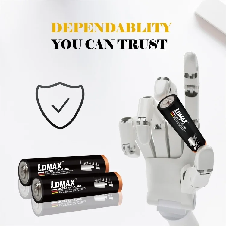 LDMAX China Factory Shrink Pack AAA LR03 High Performance Power Dry Batteries Am4 1.5v super Alkaline Aaa Battery for Game