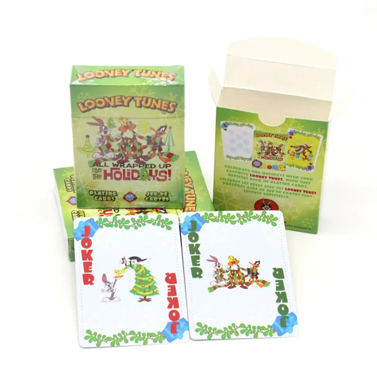 Custom promotion tuck box packed playing cards printing paper pokers as advertising gifts