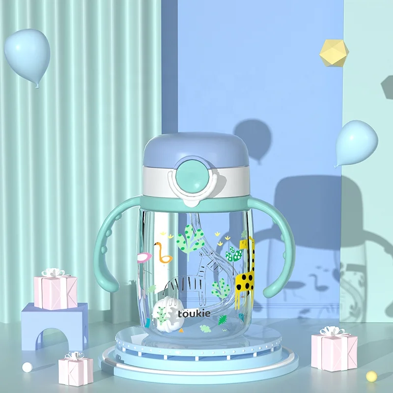 220ml Baby PCTG Feeding Bottle Tritan Sippy Cup With Locker