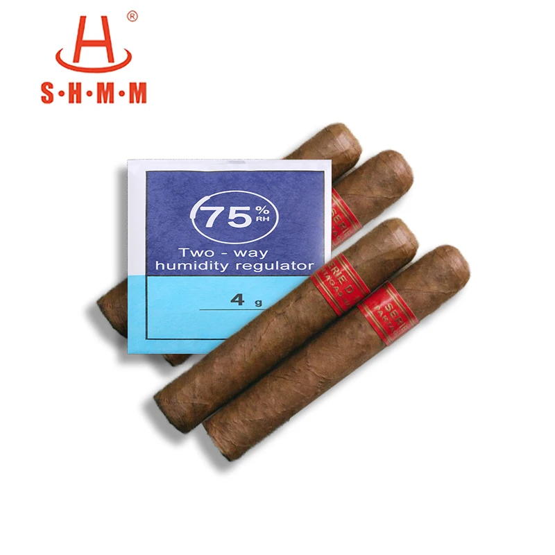 
RH75% two way natural fiber moisture humidity control stabilizer bag pack tablet 4g for cigar humidor tobacco cigarette cuban 