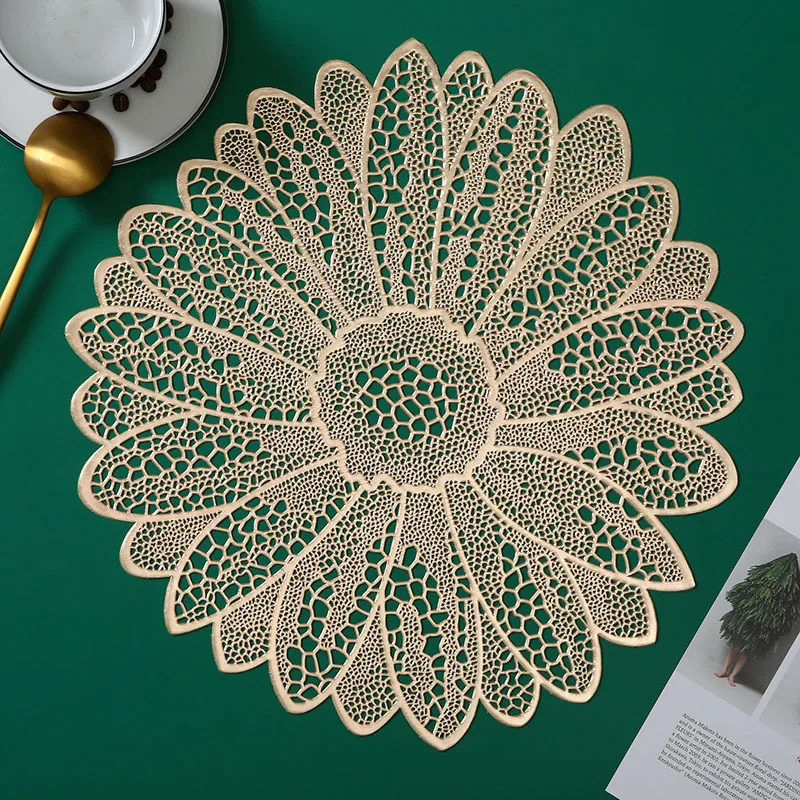 
PVC European Sunflower Non-slip Insulation Table Place Mat 