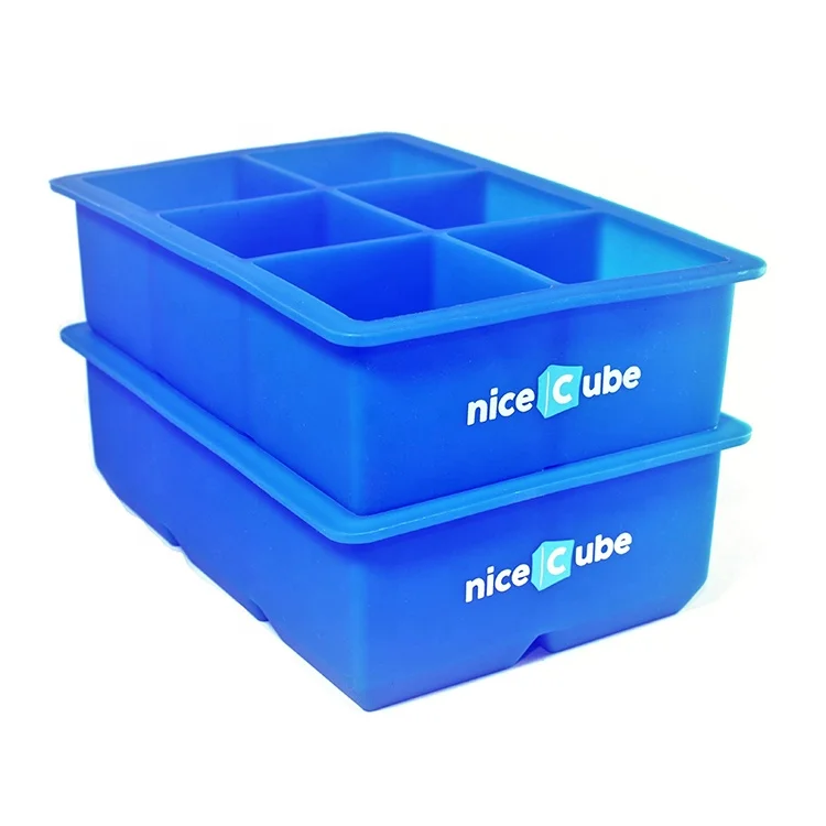 Reusable & BPA Free  Silicone Ice Cube Trays Molds,Ice Cube Tray for Freezer,Cocktail,Easy Release Square Ice Cubes