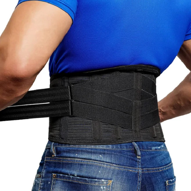 XXL Size Elastic Neoprene and Leather Lumbar Support Belt Adjustable Fitness Sauna Slimming Loss Weight for Adults