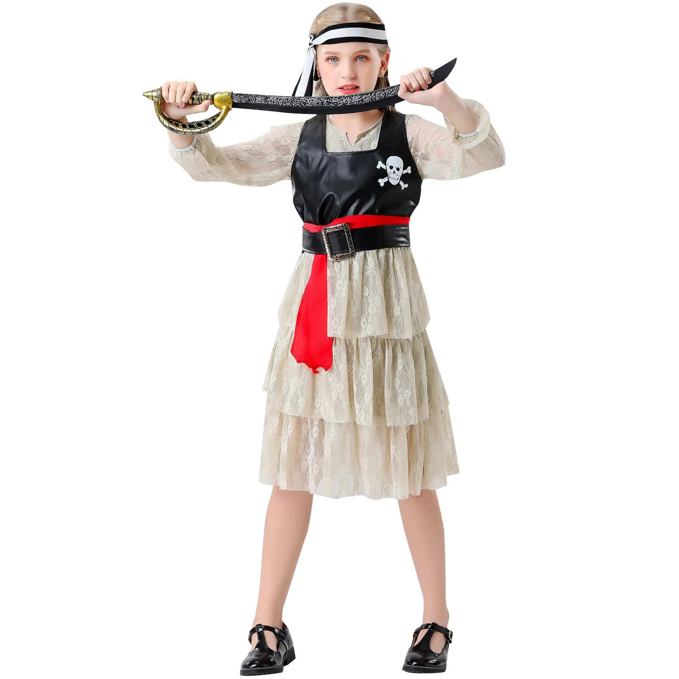 Girl pirate cosplay costumes Halloween costumes for kindergarten kids playing girls party dresses