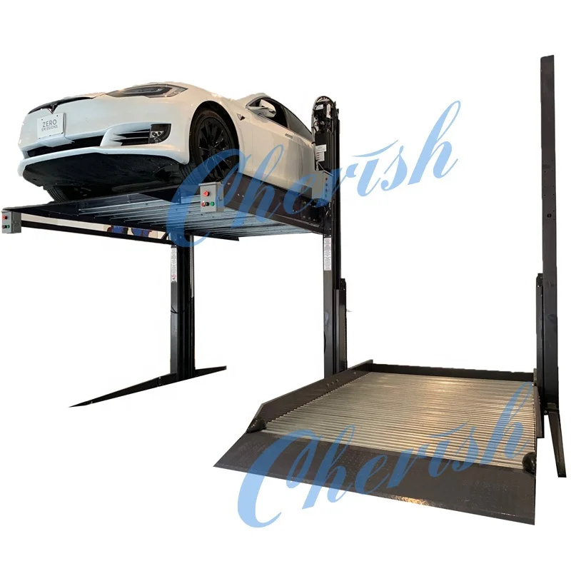 2 sets two post parking lift with sharing column for home garage