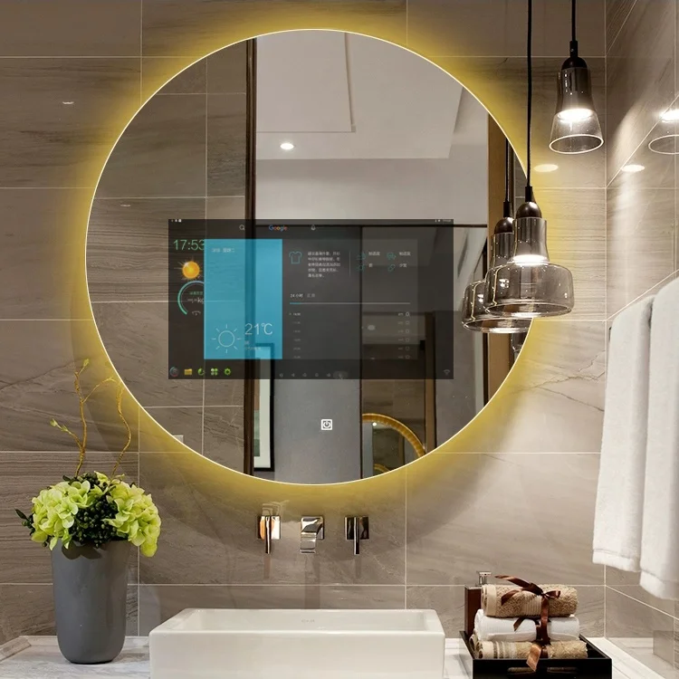 Universal Modern Wall Mounted Magic Mirror Android WIFI HD Bathroom TV Mirror Vertical Smart Home Hotel Indoor Touch Mirror