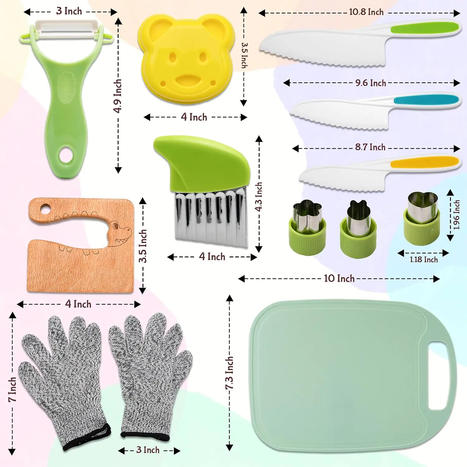 Toddler Real Cooking Cutting Safe Wooden Kid Knife Set Miniature Kitchen Set For Real Cooking