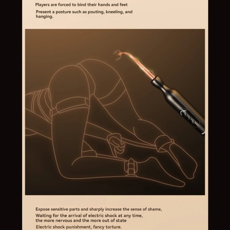 Porn video dedicated electric spark visual impact Scare sex toy electric shock punishment  BDSM Electro Shock Wand