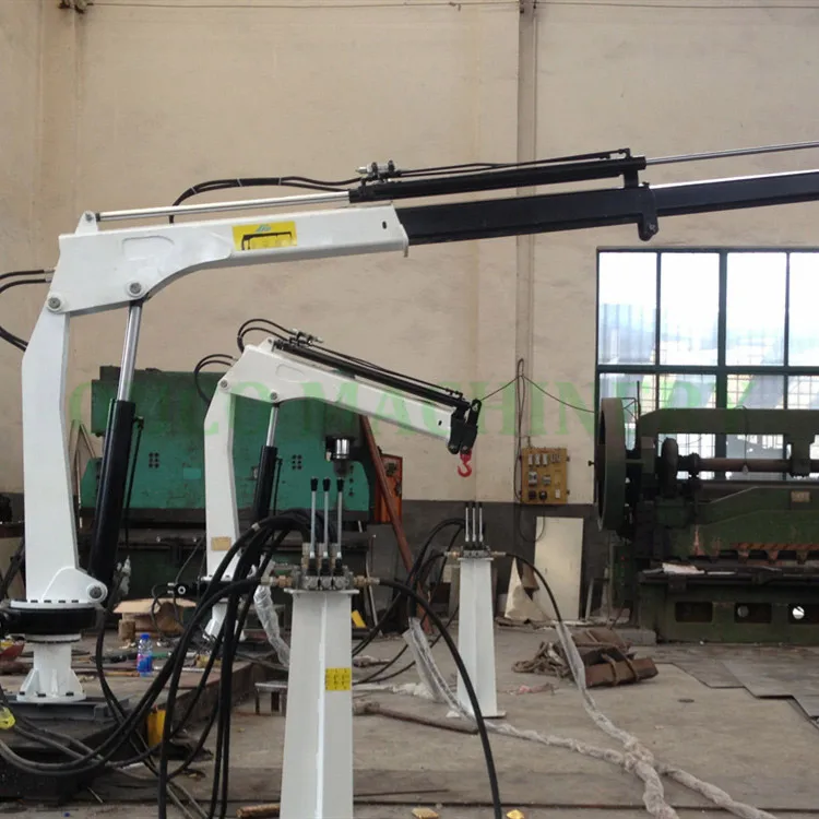0.35T3.5M marine crane Hydraulic Pedestal Telescopic Boom Marine Deck Yacht Crane