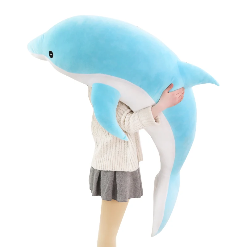 Sea Animal Dolphin Plush Super Soft Dolphin Plush Toy Doll Sleeping Long Soft Pillow Dolphin Comfortable And Kawaii Ocean Animal