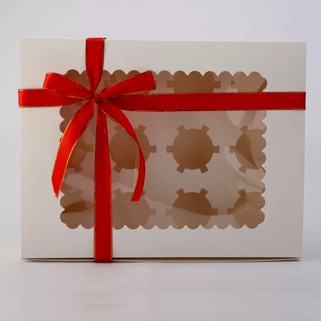 Прозрачная квадратная бумага 12 дюймов, окно коробки для кексов