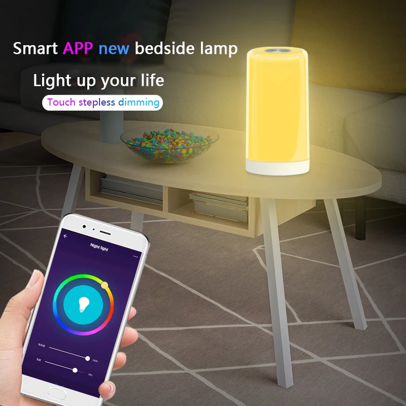  2021 New LED RGB Atmosphere Color Changing Smart Smartlife Home APP Controlled Adjustable Night Light With