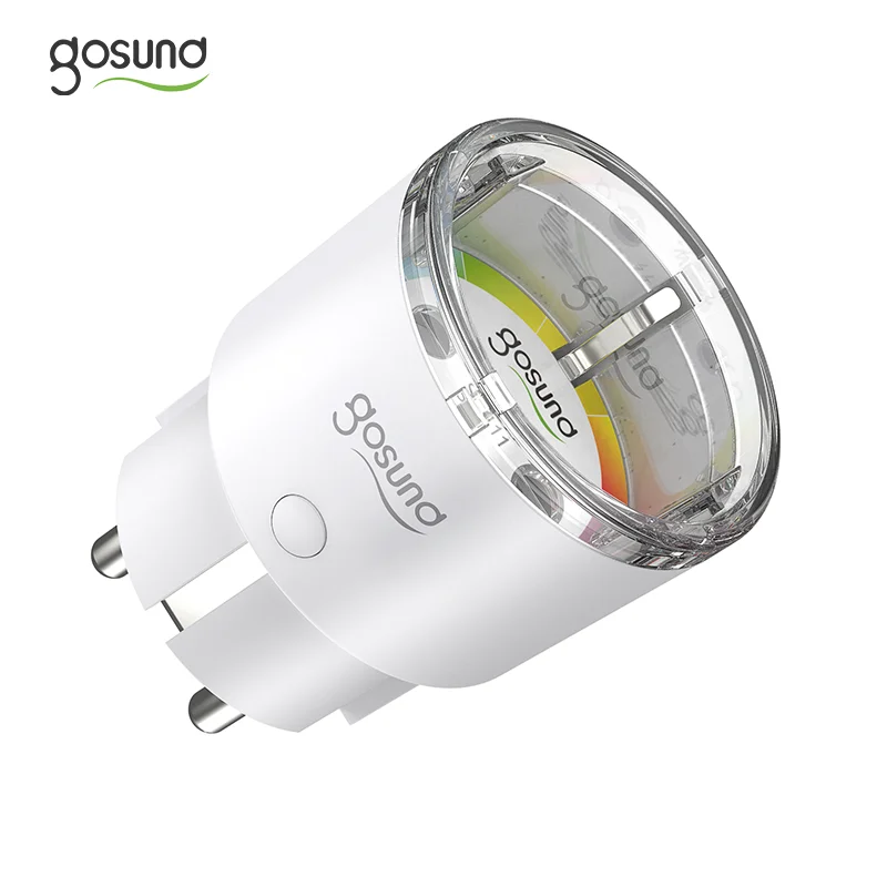 16A EU WIFI Smart Plug with Power Monitor Memory Function Work with AM alexa, Google home assistant