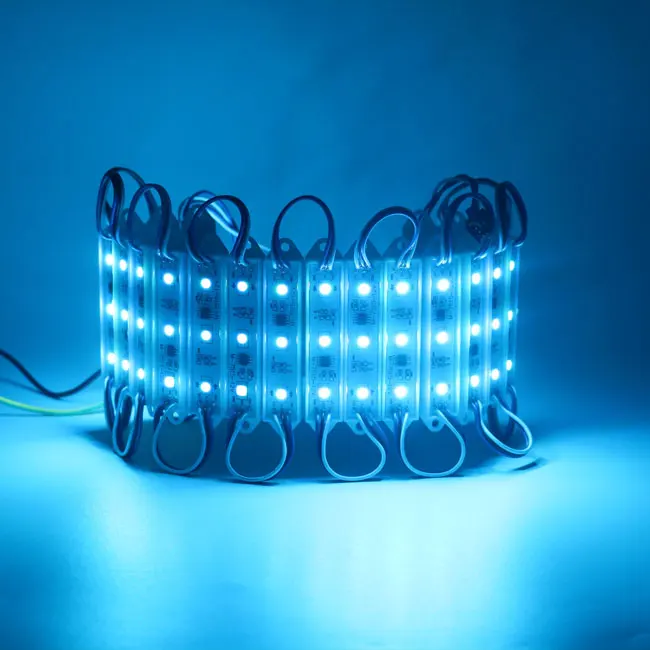 Быстрая доставка smd 5050 rgb пиксель 3 чипа водонепроницаемый 12 в наружный рекламный супер яркий RGB Светодиодный модуль