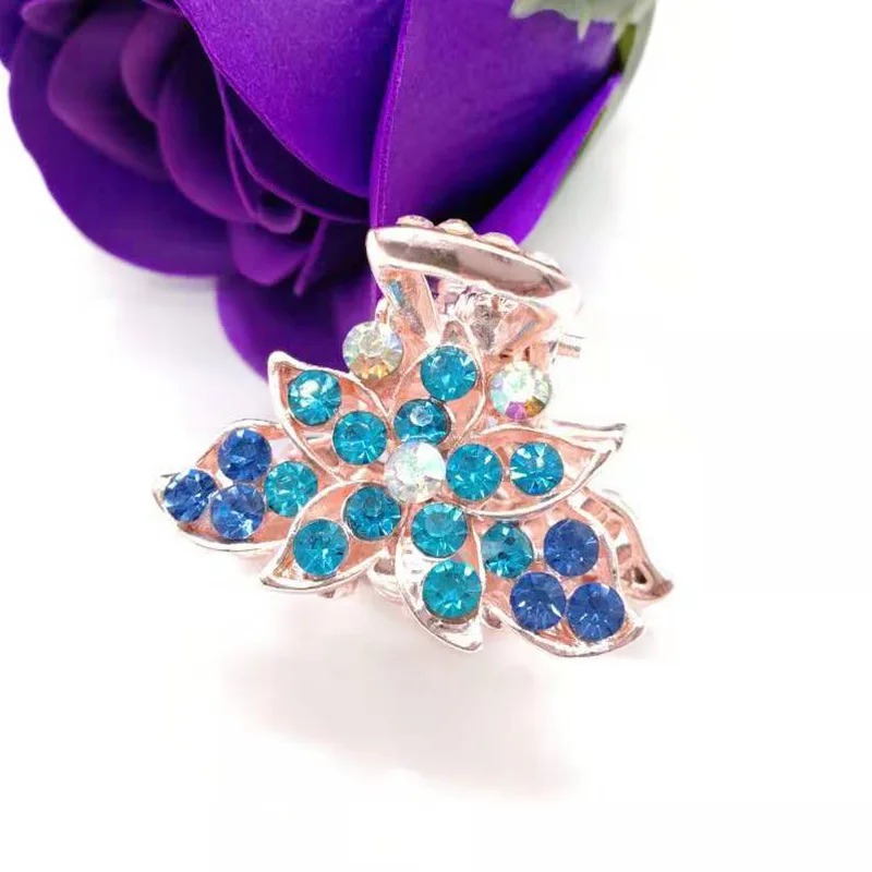 Оптовая продажа, модные маленькие золотые блестящие металлические заколки для волос со стразами для девочек и детей, женские аксессуары для волос, ювелирные изделия