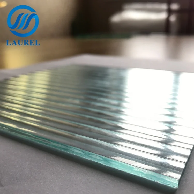 Clear decorative 4mm 5mm 6mm 8m fluted tempered glass building glass