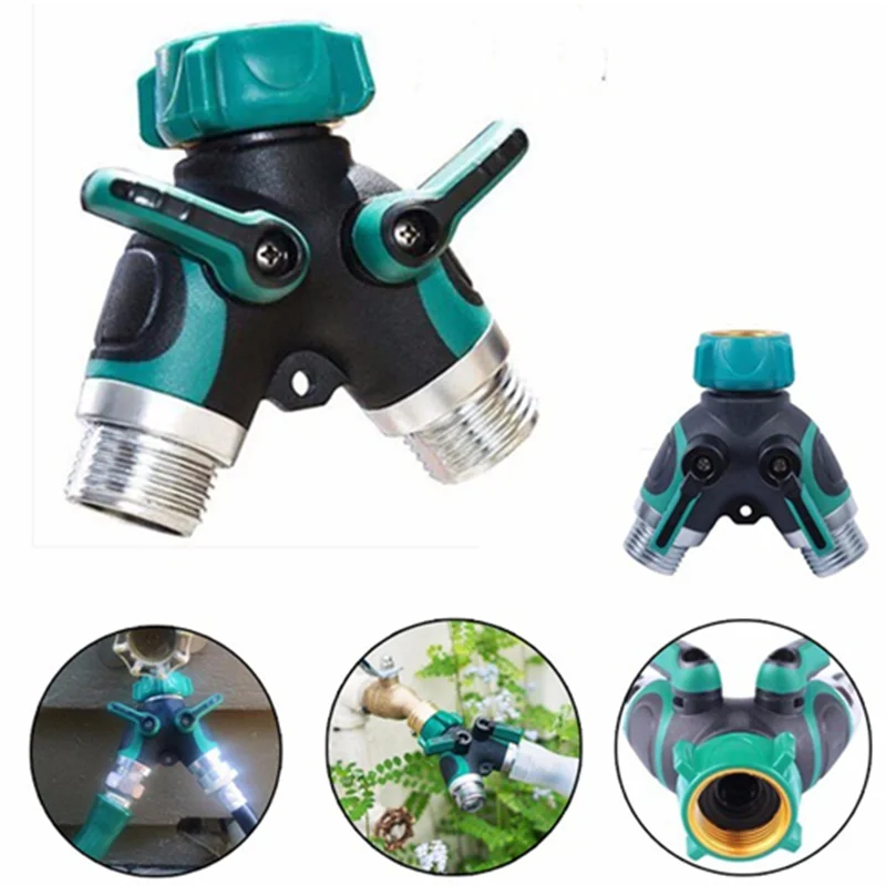 China Factory Wholesale High Quality Agriculture 2 Way Garden Hose Connector Splitters