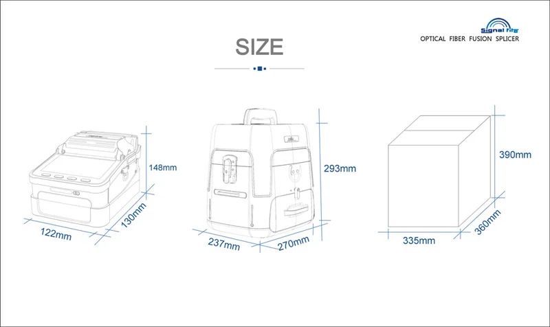 AI-9 Fusion splicer Machine SM & MM VFL OPM 5S Splicing Machine 6 motors fiber welder machine
