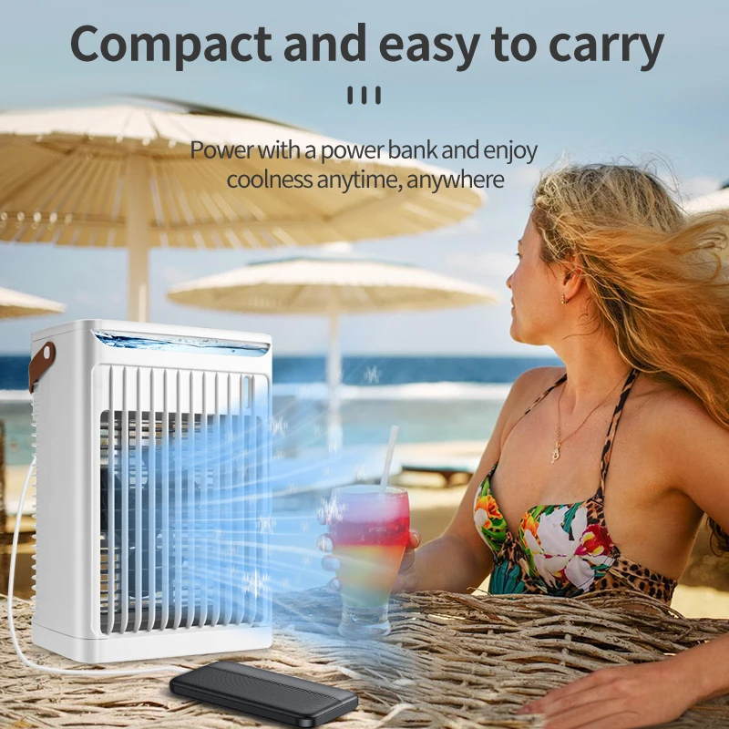 3GOLD Wireless Portable Mini Desktop Air Conditioner Fan Personal Space 3 Wind Speed Cooler Air Cooling Water Fan