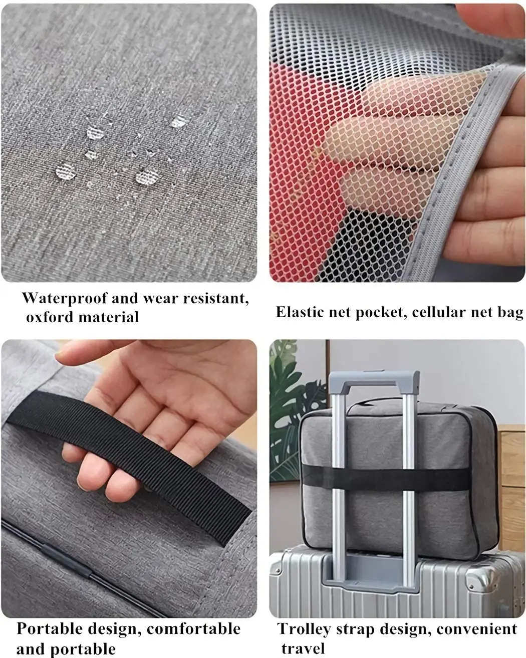 Oxford Waterproof Document Bag Zipper Closure Portable Filing Pouch File Pocket Organizer
