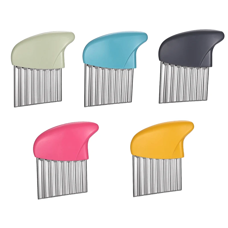 Hot Sale Kitchen Gadget Accessories Vegetable Fruit Corrugated Wavy Knife French Fries Potato Cutter