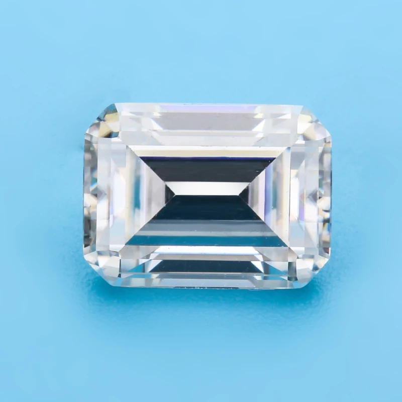 high quality vvs white color moissanite Starsgem company wholesale 4 ct emerald cut moissanite