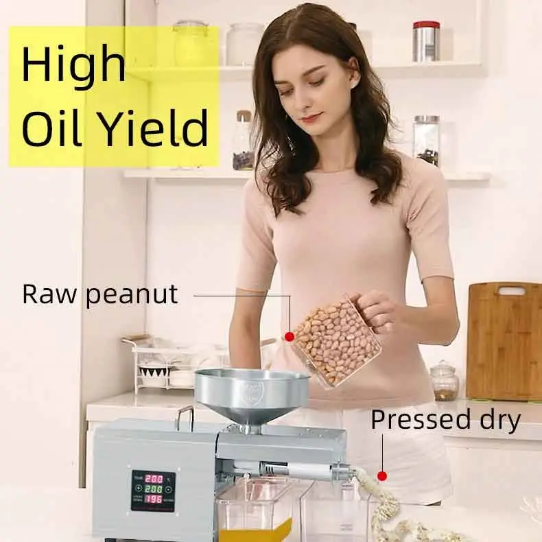 Stainless steel oil extraction machine home oil press machine groundnut oil processing machine