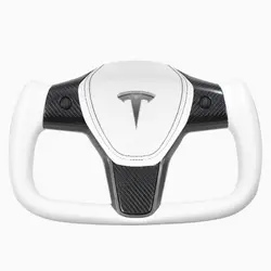 Customize tesla model x yoke Perforated Black Nappa leather tesla yoke steering wheel for Tesla Model 3 Y X S