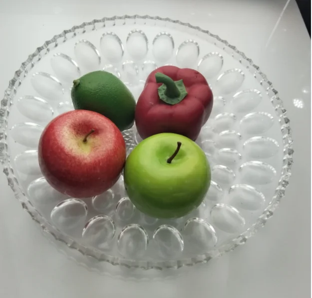 Party crystal  glass Salad fruit  dishes  kitchen & tabletop under  hot cold plates wedding tableware decoration snack tray