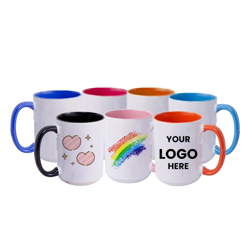 Porcelain Popular Wholesale Nordic 11oz Cute White Sublimation Custom Logo Coffee Mugs Ceramic Mug With Handle