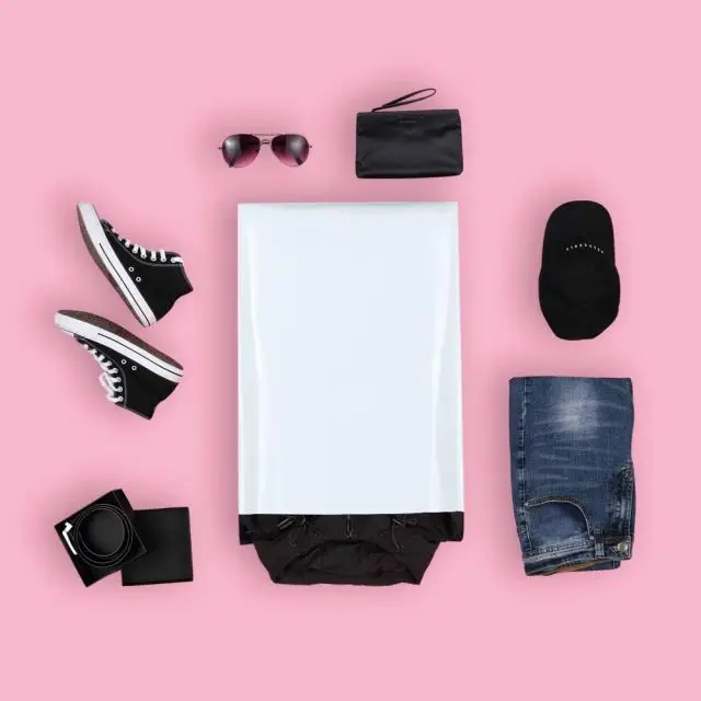 Custom logo color biodegradable plastic poly mail express shipping bag clothing envelope mail mailing bag