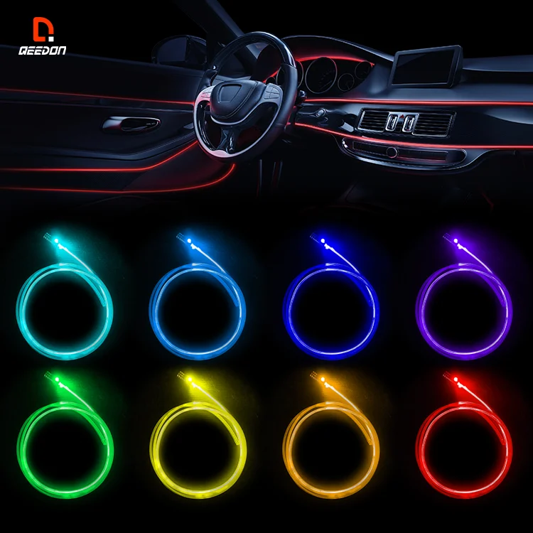 Factory price led fiber optic light car multicolor fiber optic lighting for cars tuning atmosphere twinkle car fiber optic light