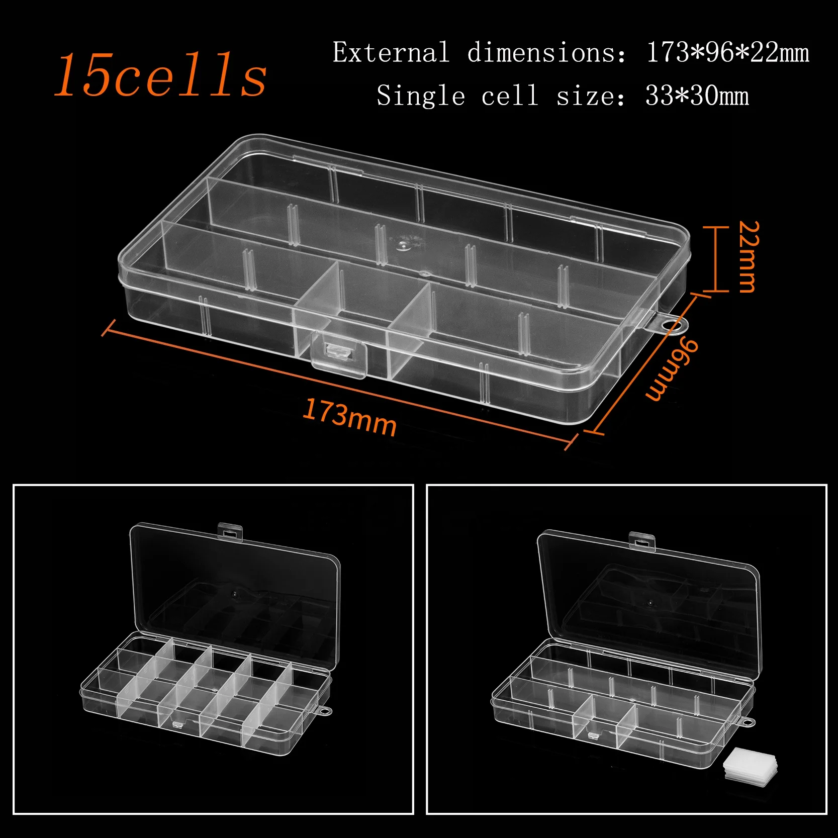 Plastic storage box 140*140*154 Transparent and environmentally friendly plastic box