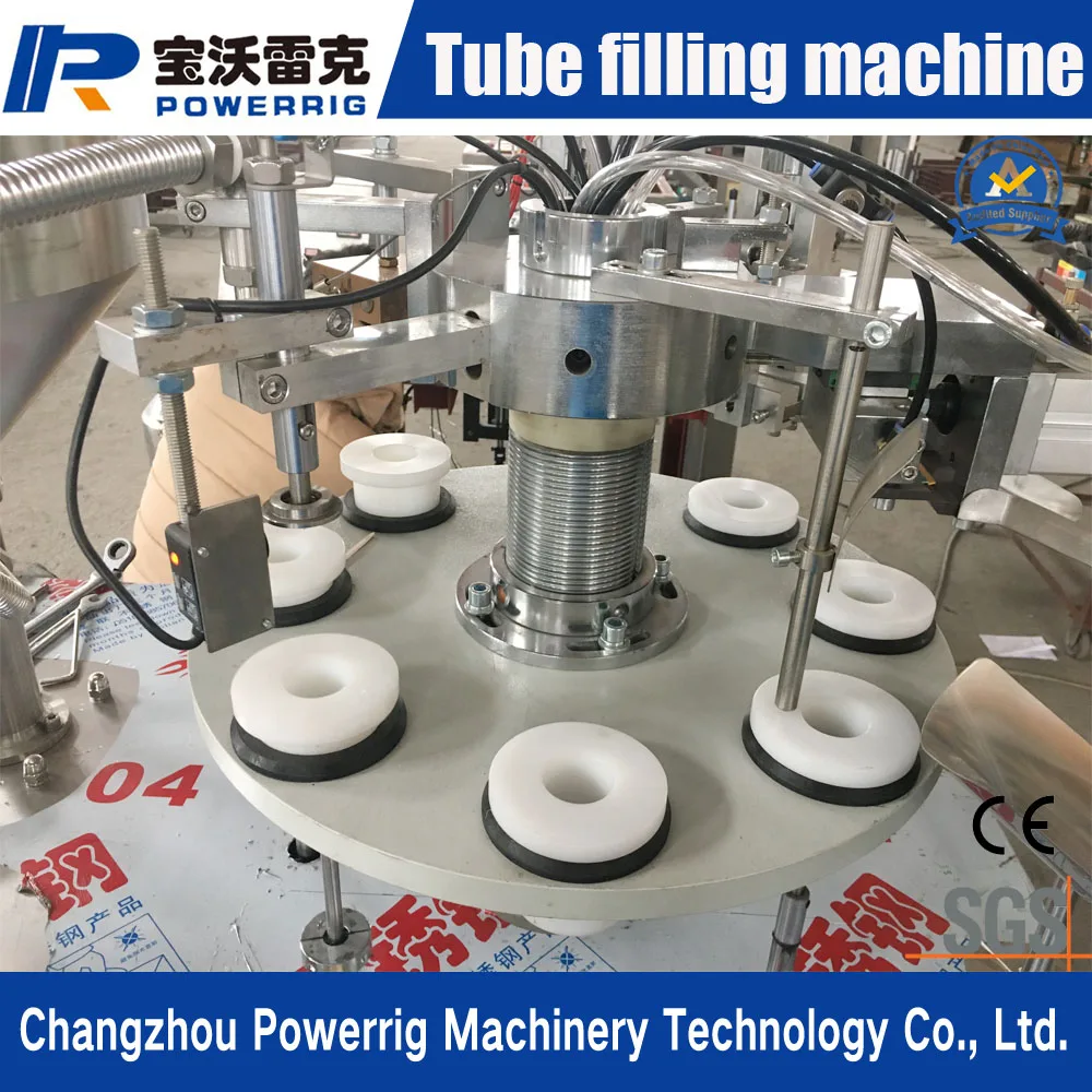 semi automatic hair dye paste fluid lotion cream plastic Tube Filling Sealing Machine