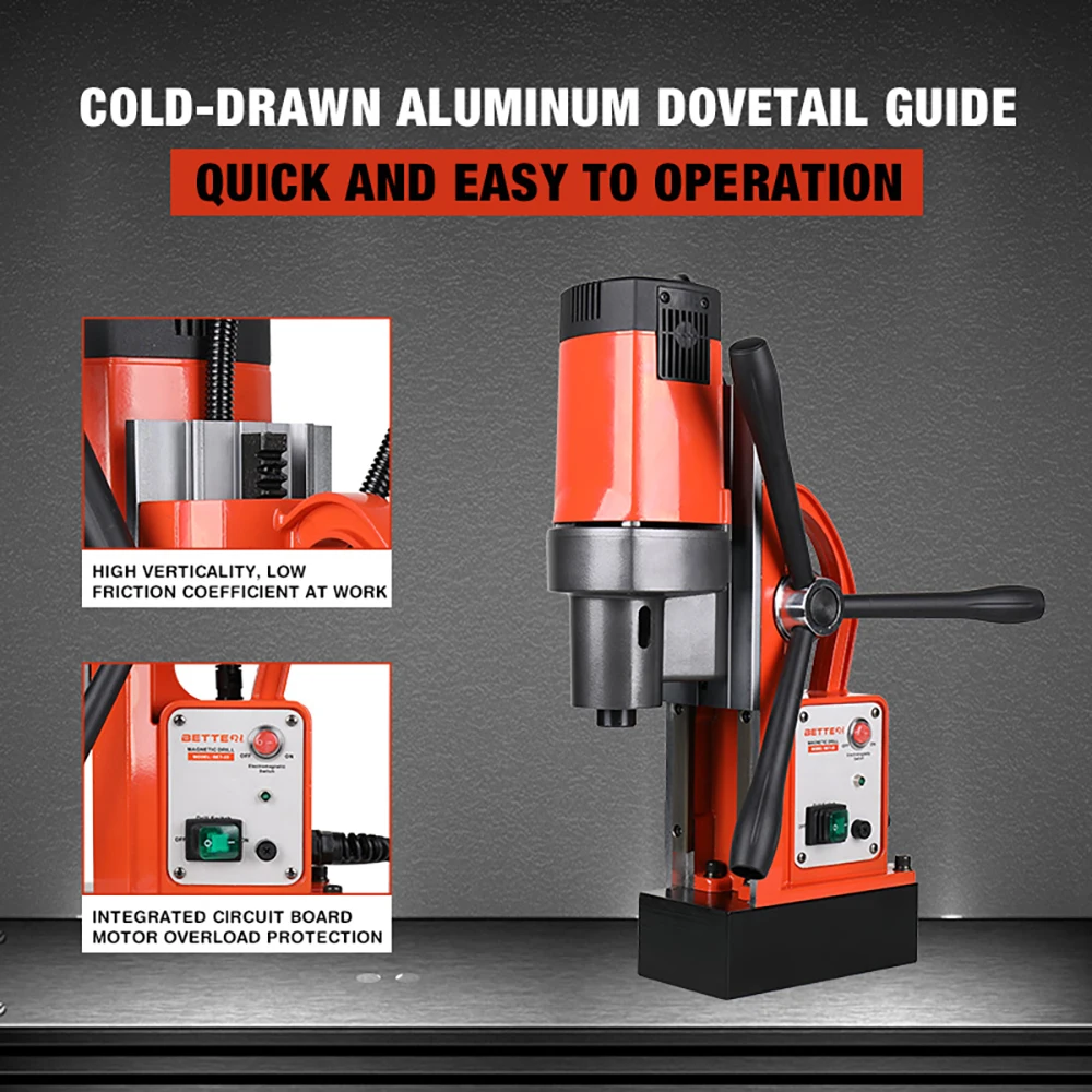 Industrial BET-23 aluminum case Magnetic Drill Machine for Twist Drill and Annular Cutter