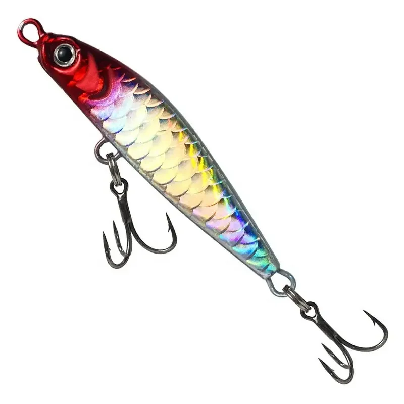 Wholesale holographic aluminum stamping foil lead jig baits long shot metal jigs lures