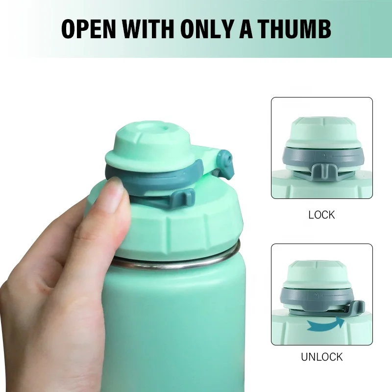 Everich New Outdoor Insulated Water Bottle Custom Lock Lid Water Bottle Cup Wholesale Stainless Steel sport Water Bottles Custom