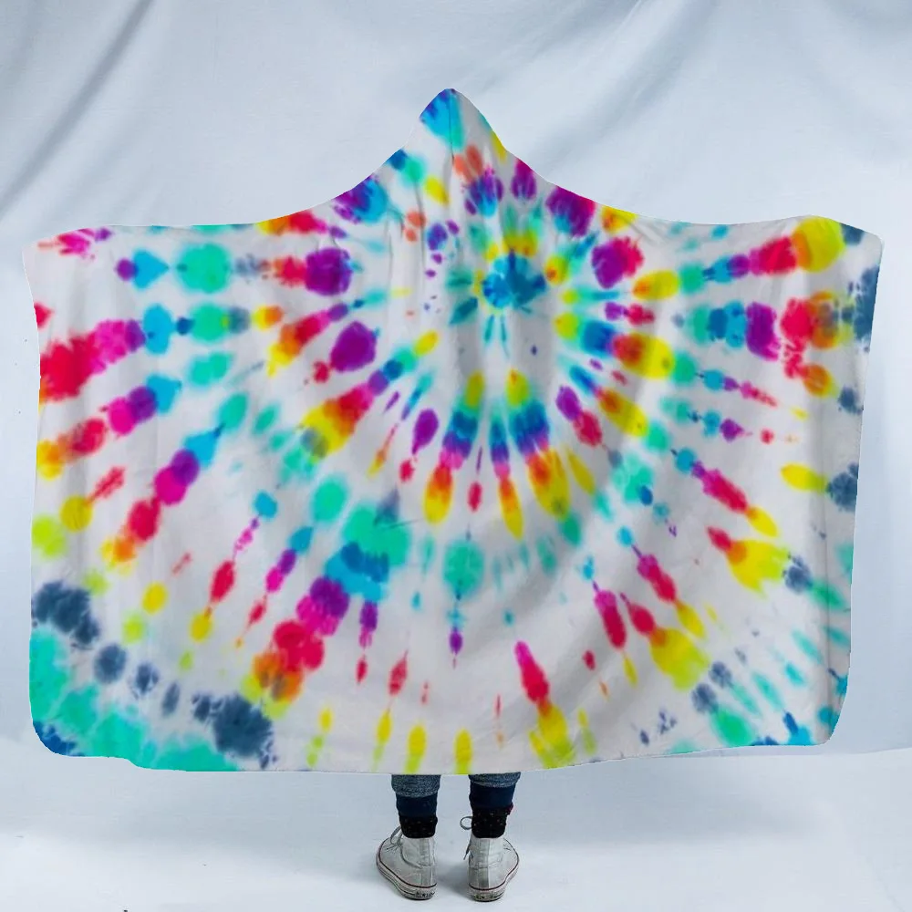 Sherpa Fleece Soft Wearable Blanket Hooded Throw Poncho