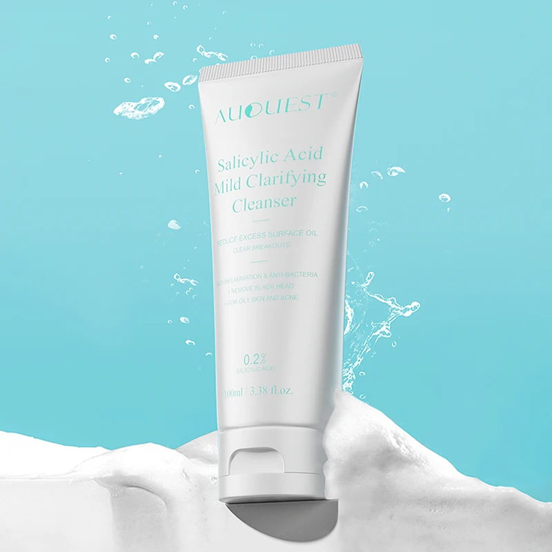 Salicylic Acid Cleanser Skin Care Exfoliating Acne Foaming Cream Gentle Face Wash For Oily Skin