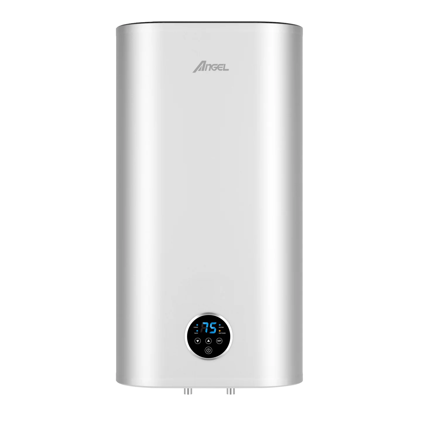 Top Rated Two Heating Elements Wifi Smart Control Slim Flat Vertical Domestic Double Tank Storage Electric Water Heater
