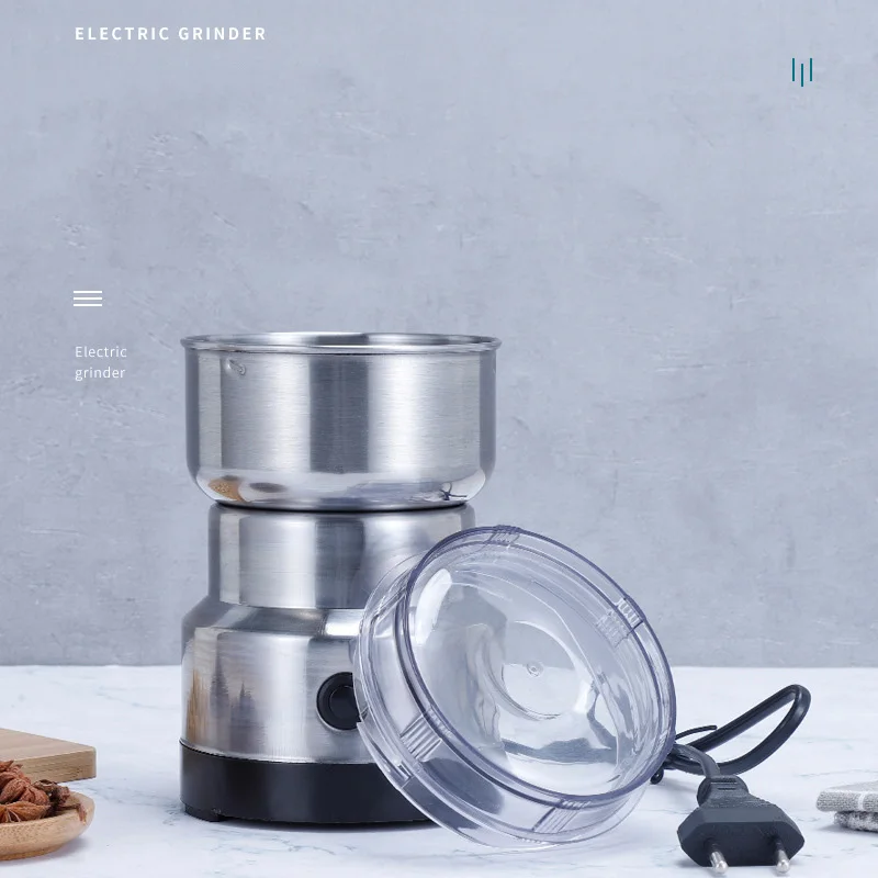 Household small grain grinding machine stainless steel coffee electromechanical portable grinding machine