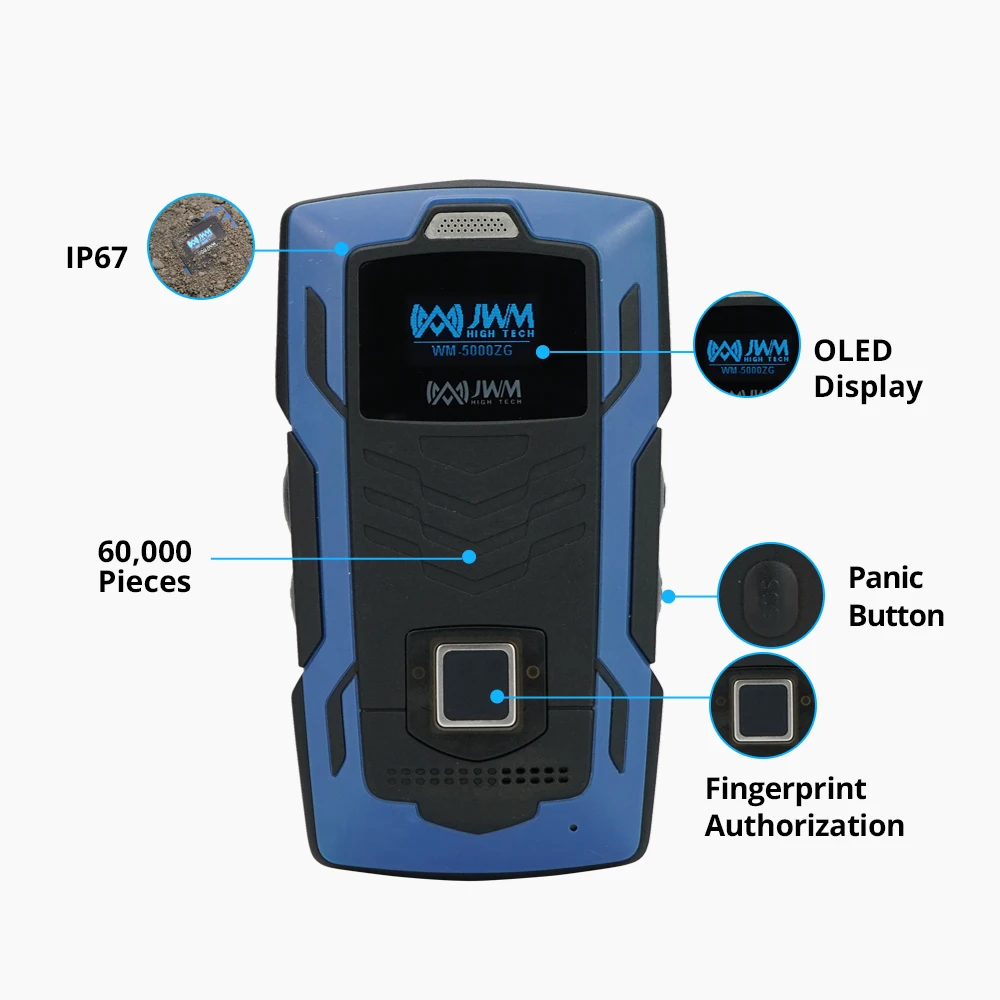 ODM 5000ZG Waterproof and Dustproof Fingerprint Verification Checkpoint Secur Guard Tour Management System With Led Screen