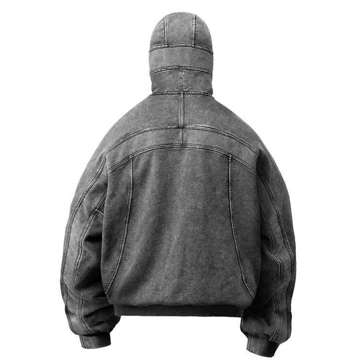 Chinese manufacturers drop shoulder hoodie heavyweight hoodie oversize vintage acid wash hoodie
