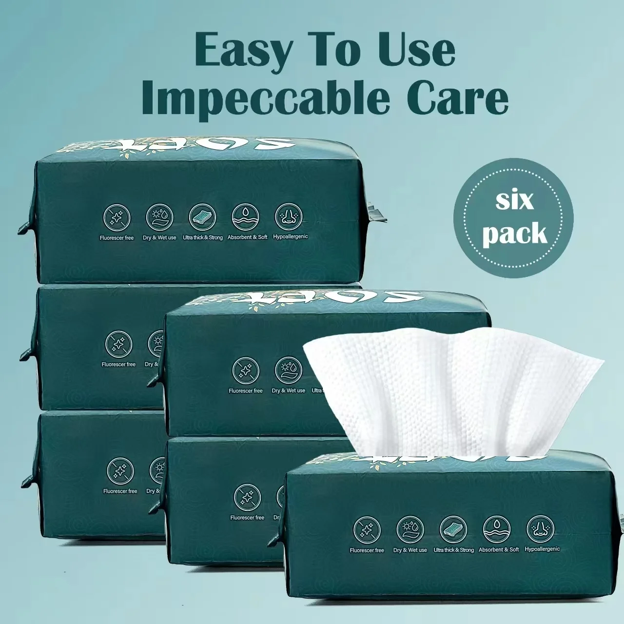 Wholesale Custom Ultra Soft Biodegradable Clean Skin Towel Disposable Face Towels Facial Washcloth Makeup Remover Dry Wipes
