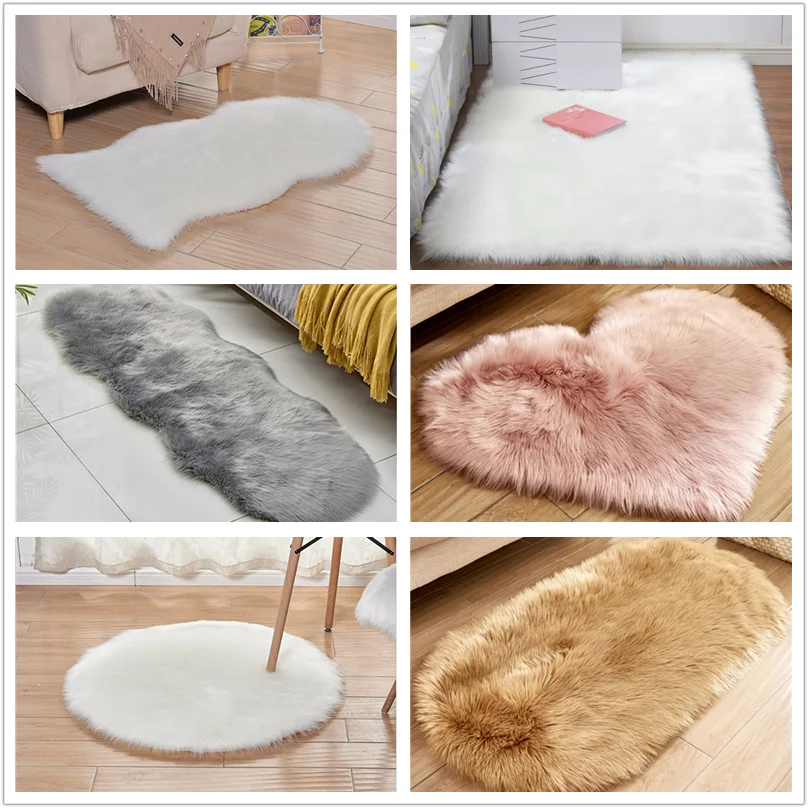 High quality fur carpets, puffy sheepskin carpets, soft faux fur carpets and decorative carpets