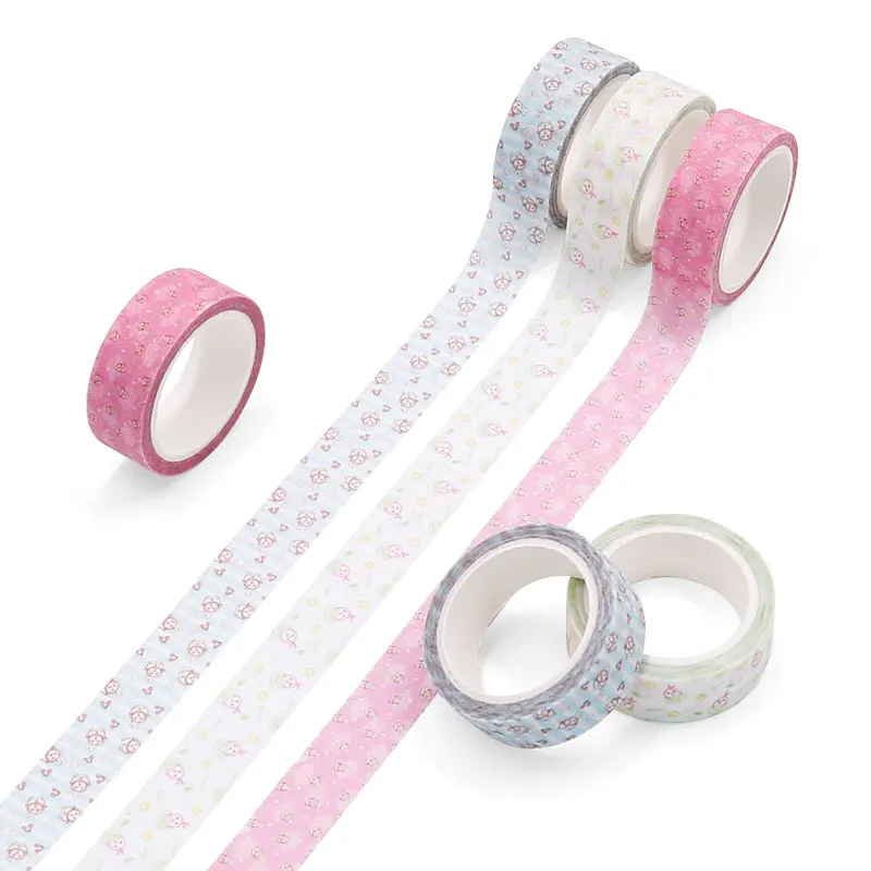 Wholesale Custom Printed Scrapbooking Vintage PET Washi Paper Masking Tape Kawaii Logo