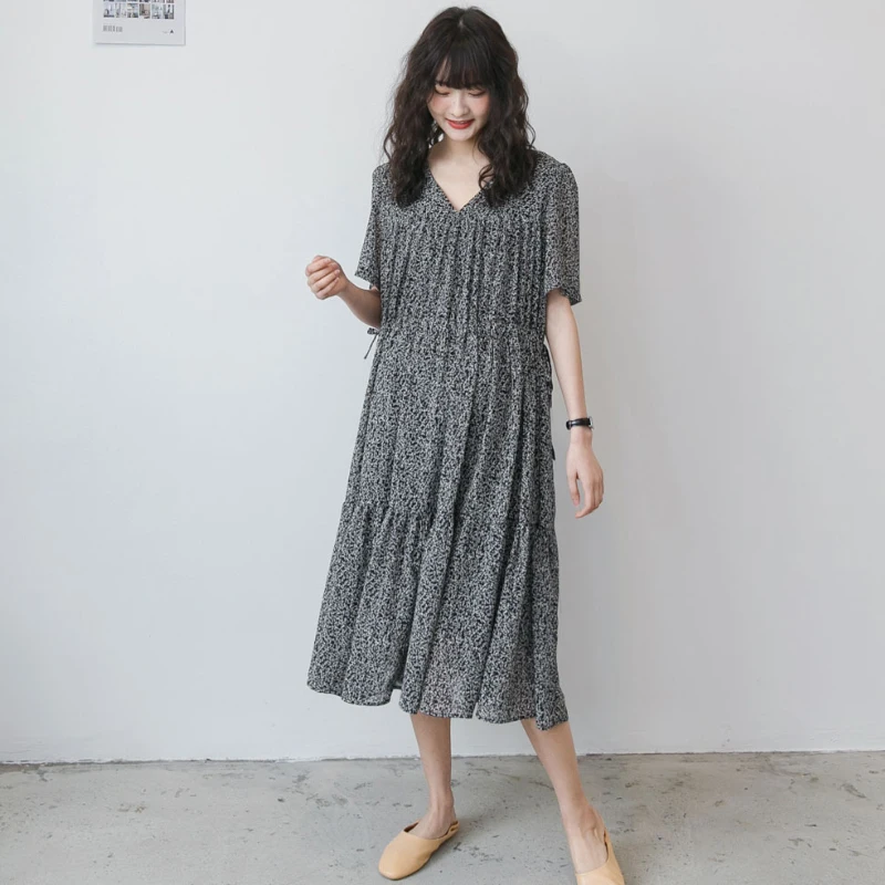 Clothing manufacture 2020 latest maternity wear Chiffon maternity dress stylish maternity dress for pregnant women