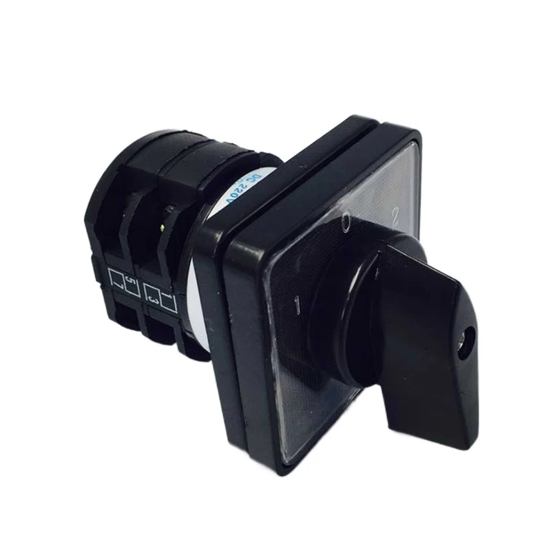 3 Positions 660V 10A Control Circuit Motor DIY LW8-10/2 Changeover Poles Terminals Silver Contact Rotary Cam Switch